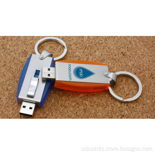 Keychain usb retractable pendrive customs logo